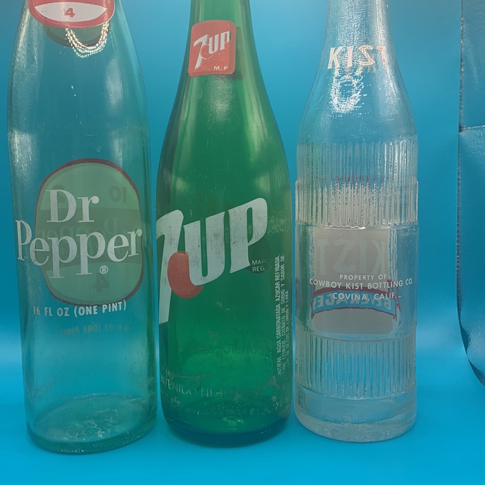 3 Vintage Soda Bottles - Picture 2 of 7